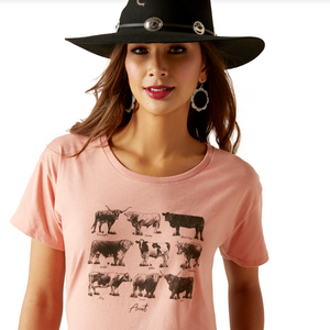 Ariat Womens Cow Chart Short Sleeve Tee