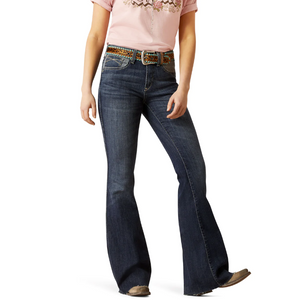 ARIAT WOMENS REAL HIGH RISE DOBA FLARE JEANS