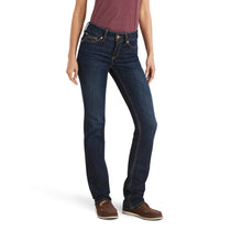 Load image into Gallery viewer, ARIAT WOMENS REAL PERFECT RISE STRAIGHT LEG GRETA MIDNIGHT JEANS
