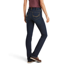 Load image into Gallery viewer, ARIAT WOMENS REAL PERFECT RISE STRAIGHT LEG GRETA MIDNIGHT JEANS

