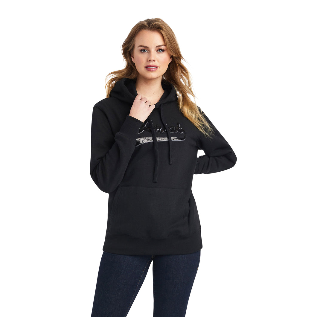 ARIAT WOMENS REAL SEQUIN LOGO HOODIE