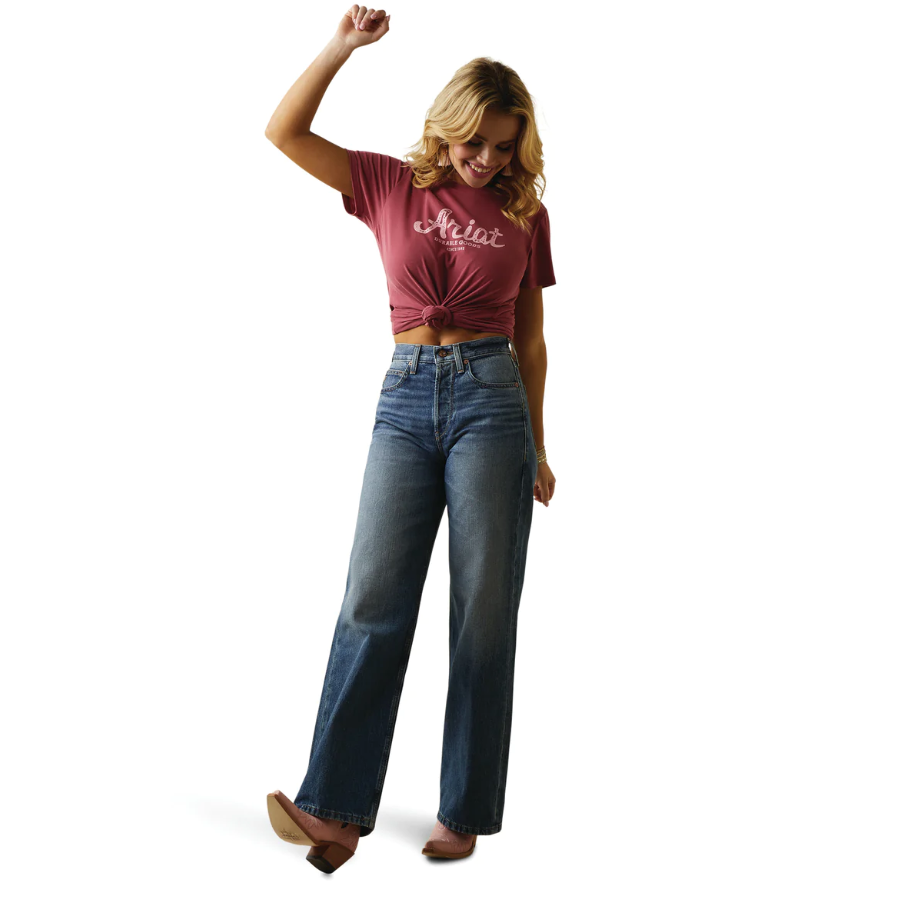Ariat Womens Tomboy Ultra High Rise Wide Leg Jean