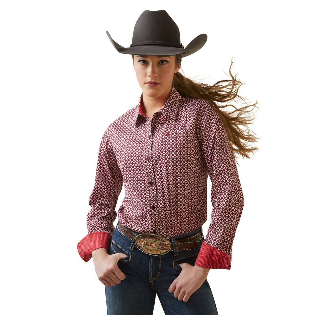 ARIAT WOMENS WRINKLE FREE KIRBY STRETCH LONG SLEEVE SHIRT