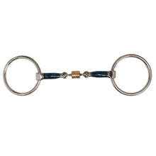 Load image into Gallery viewer, Blue Alloy Training Snaffle With Roller Mouth
