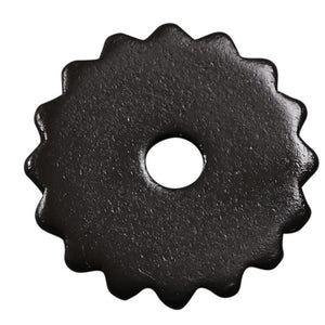 BLACK STEEL SPUR ROWELS - 16 POINT ROUNDED