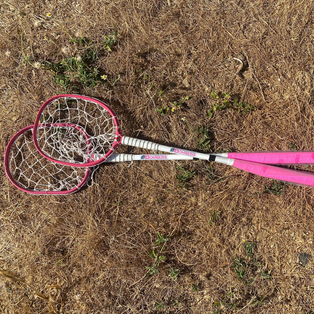 Bombers Polocrosse Racket - Girl Talk Pink Ice - Square
