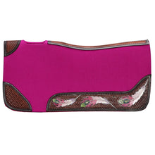 Load image into Gallery viewer, Fort Worth Feather Tooled Felt Saddle Pad
