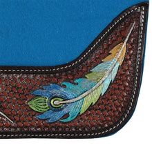 Load image into Gallery viewer, Fort Worth Feather Tooled Felt Saddle Pad
