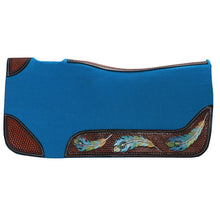 Load image into Gallery viewer, Fort Worth Feather Tooled Felt Saddle Pad

