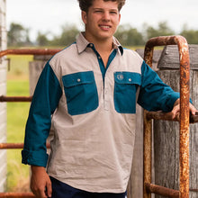 Load image into Gallery viewer, Crowbar Harlequin Closed Front Long Sleeve Shirt

