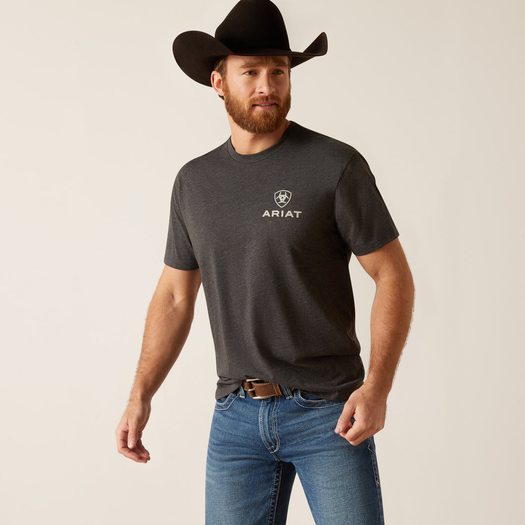 ARIAT MENS EAGLE ROUND SHORT SLEEVE T-SHIRT