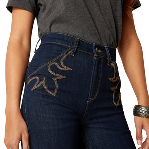 ARIAT WOMENS ULTRA HIGH RISE WIDE LEG WESTERN JEANS