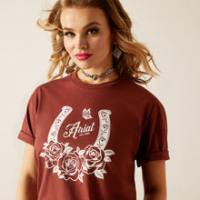 Load image into Gallery viewer, ARIAT WOMENS HORSESHOE SHORT SLEEVE T-SHIRT
