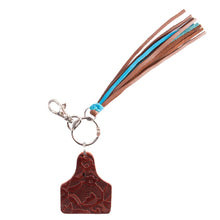 Load image into Gallery viewer, Fort Worth Ear Tag Tassel Key Ring
