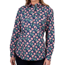 Load image into Gallery viewer, Hard Slog Womens Fauna 1/2 Button Long Sleeve Shirt
