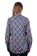 Load image into Gallery viewer, Hard Slog Womens Fauna 1/2 Button Long Sleeve Shirt
