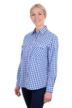 Load image into Gallery viewer, Hard Slog Womens Rowe Full Button Long Sleeve Shirt
