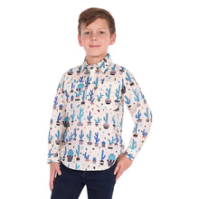 Load image into Gallery viewer, Hard Slog Kids Rocky Half Button Long Sleeve Shirt
