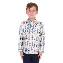 Load image into Gallery viewer, Hard Slog Kids Rocky Half Button Long Sleeve Shirt
