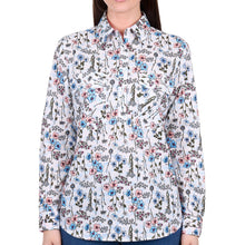 Load image into Gallery viewer, Hard Slog Womens Alice 1/2 Button Long Sleeve Shirt

