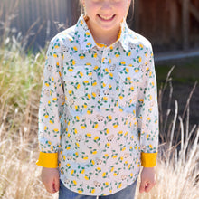 Load image into Gallery viewer, Hard Slog Kids Suzie 1/2 Button Long Sleeve Shirt
