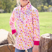 Load image into Gallery viewer, Hard Slog Kids Daisy 1/2 Button Long Sleeve Shirt

