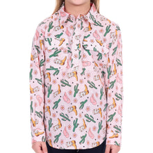 Load image into Gallery viewer, Hard Slog Kids Cleo 1/2 Button Long Sleeve Shirt
