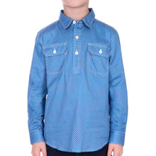 Load image into Gallery viewer, Hard Slog Kids Holden 1/2 Button Long Sleeve Shirt
