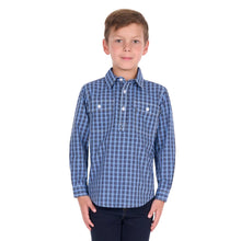 Load image into Gallery viewer, Hard Slog Kids Wyatt Half Button Long Sleeve Shirt
