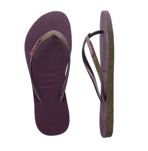 HAVAIANA SLIM SPARKLE II AUBERGINE THONGS