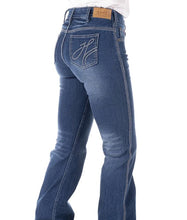 Load image into Gallery viewer, HITCHLEY &amp; HARROW HIGH RISE LITTLETON GREY STITCH JEANS
