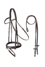 Load image into Gallery viewer, Horze Safari Clincher Snaffle Bridle
