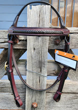 Load image into Gallery viewer, Contrast Thin Plait Browband Bridle
