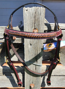 Toprail Bridle With Raised Plait Leather