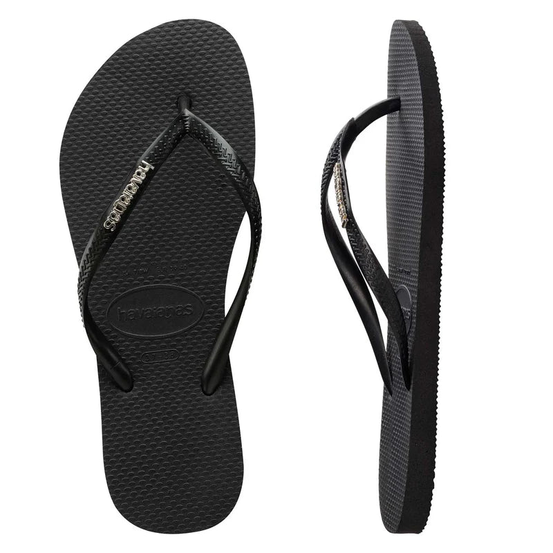 HAVAIANA SLIM METAL LOGO THONGS