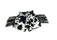 Load image into Gallery viewer, Shea Baby Cowprint Shorts With Fringe
