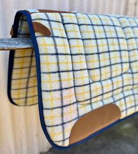 Toprail Equine Kersey Check Wool Saddle Blanket