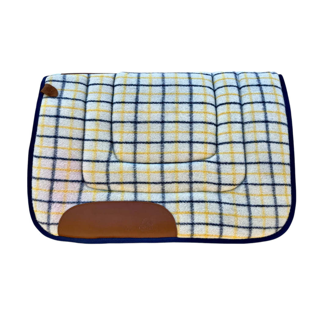 Toprail Equine Kersey Check Wool Saddle Blanket