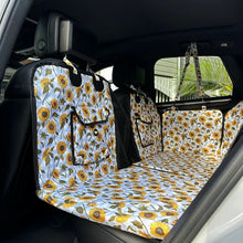 Load image into Gallery viewer, Pablo &amp; Co Sunny Sunflowers Deluxe Hard Base Hammock Car Seat Cover
