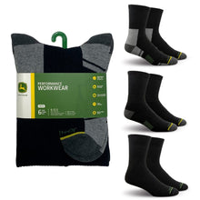 Load image into Gallery viewer, John Deere 6 Pack Crew Performance Socks - 6-12.5
