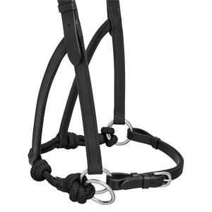 JEREMY & LORD BITLESS BRIDLE WITH KNOTTED NOSEBAND