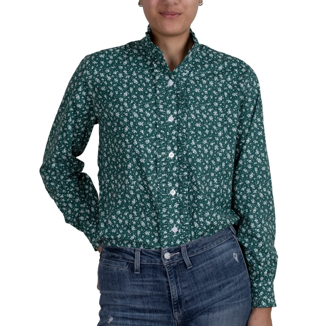 Just Country Womens ABBEY FRILLS FULL BUTTON workshirt
