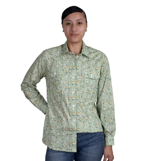 Just Country Womens ABBY FULL BUTTON print workshirt