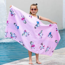 Load image into Gallery viewer, Cheeky Winx Kids Beach Towel - Unicorns
