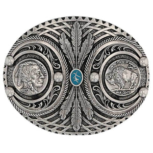 MONTANA ATTITUDE BUFFALO NICKEL BUCKLE