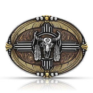 MONTANA ATTITUDE BUFFALO SKULL BUCKLE