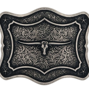 MONTANA ATTITUDE BUCKLE - GET THE HORNS