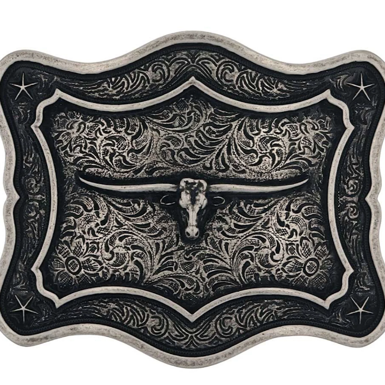 Montana Attitude Buckle - Get The Horns