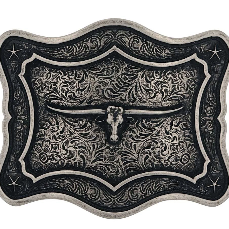 MONTANA ATTITUDE BUCKLE - GET THE HORNS