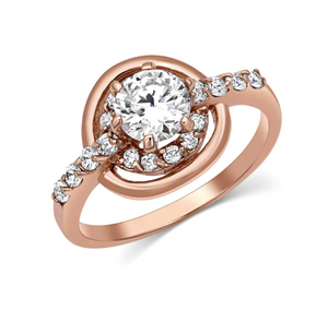 MONTANA SILVERSMITHS DOUBLE HALO ROSE GOLD RING